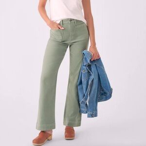 Faherty Stretch Terry Wide Leg Pant - Sea Spray EUC Size 26